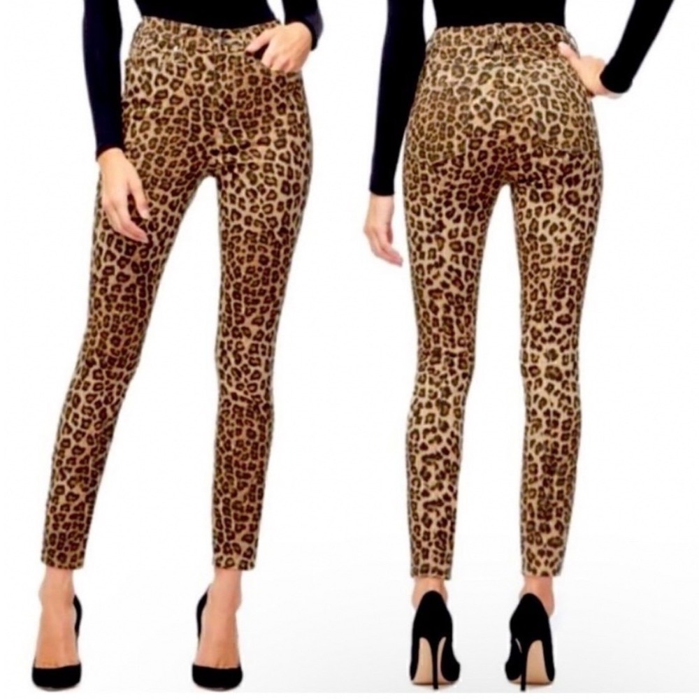GOOD AMERICAN Good Waist Leopard Print High Waisted Stretchy Jeans‎ | EUC - Picture 6 of 6